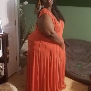 Orange maxi dress